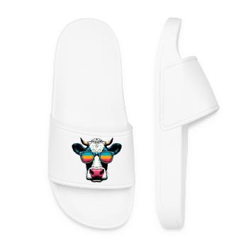 Vache - Claquettes Femme - blanc - Devant
