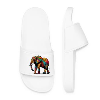 Elefant - Frauen Badelatschen - Weiß - Vorne