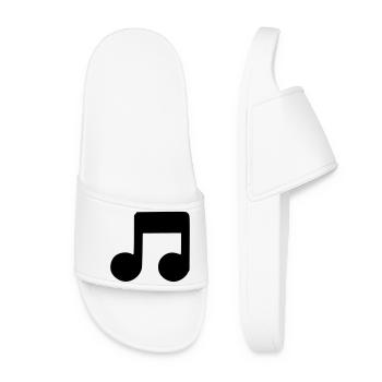 Musical note - Women’s Pool Sliders - white - Front