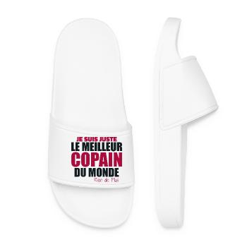 Je Suis Juste Le Meilleur Copain Du Monde - Claquettes Femme - blanc - Devant