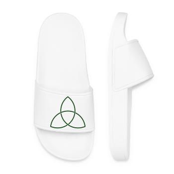 Keltischer Knoten (Triquetra) - Frauen Badelatschen - Weiß - Vorne