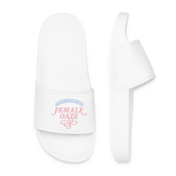 For the Female Gaze - Women’s Pool Sliders - white - Front