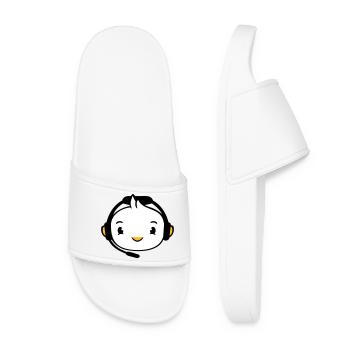 Duck Gamer Gaming Voice Chat Headset Console Game - Women’s Pool Sliders - white - Front