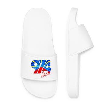 974 Ile de la Réunion Signature Maveli - Claquettes Femme - blanc - Devant