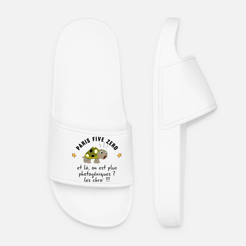 Paris_five_zero - Frauen Badelatschen - Weiß