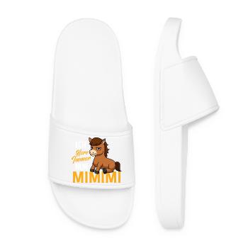 I Always Hear Only A Mimimi Horse - Women’s Pool Sliders - white - Front