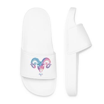 Widder Sternzeichen Symbol Aries Horoskop Widder - Frauen Badelatschen - Weiß - Vorne