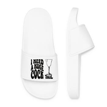 J'ai besoin d'un énorme cocktail, humour drôle pour adultes - Claquettes Femme - blanc - Devant