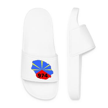 Reunion Island 974 - Women’s Pool Sliders - white - Front