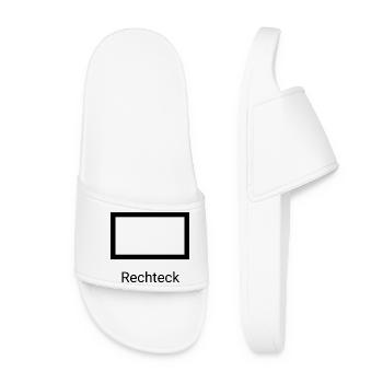 LiGu - Design - Rectangle - with font - Women’s Pool Sliders - white - Front