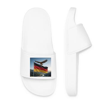 Eagle above the German flag - Women’s Pool Sliders - white - Front