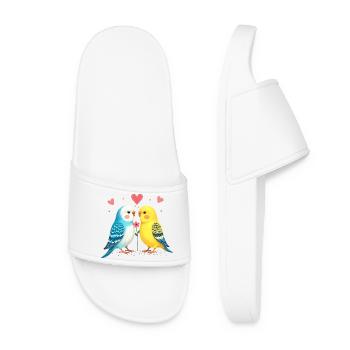 Budgie Bird Lover Budgies - Women’s Pool Sliders - white - Front