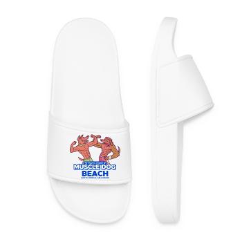 Muscle Dog Strand Santa Monica - Frauen Badelatschen - Weiß - Vorne