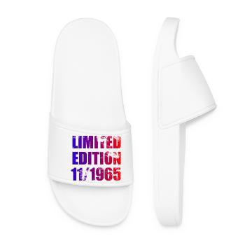 60. Geburtstag Limited Edition 11/1965 - Frauen Badelatschen - Weiß - Vorne