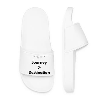 Journey > Destination – Abenteuer Shirt - Frauen Badelatschen - Weiß - Vorne