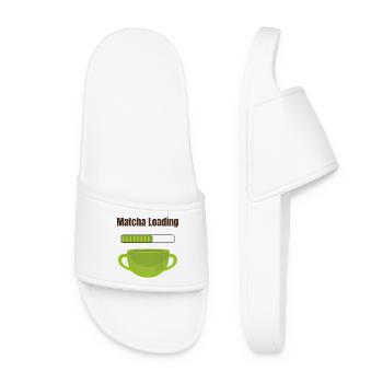 Matcha Loading - Women’s Pool Sliders - white - Front