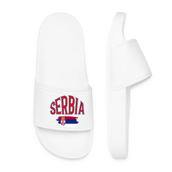 Serbia - Women’s Pool Sliders - white - Front
