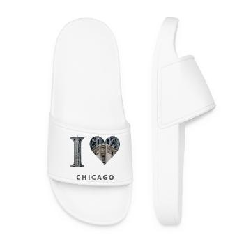 CHICAGO – Lettrage en acier architectural - Claquettes Femme - blanc - Devant