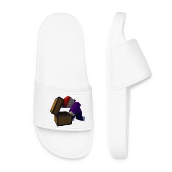 Voxel Treasure Chest Found - Women’s Pool Sliders - white - Front