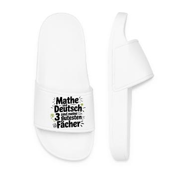 Les maths et l’allemand sont mes 3 meilleures matières - Claquettes Femme - blanc - Devant