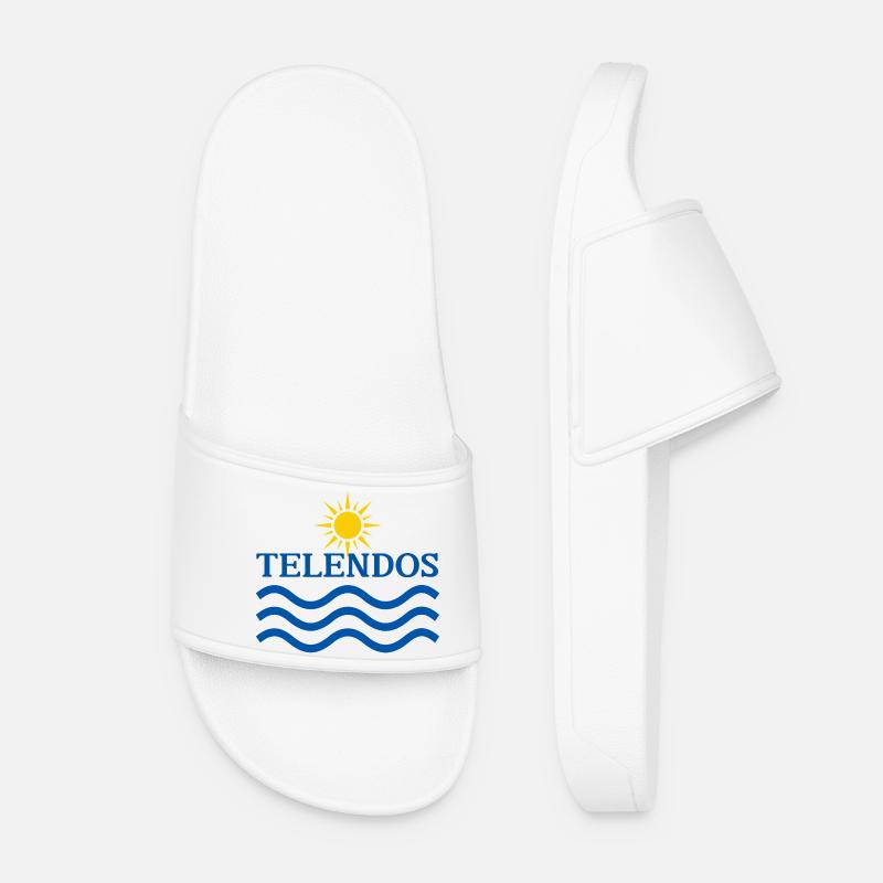 Telendos Island Sun Waves - Women’s Pool Sliders - white