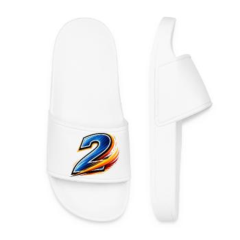 Number 2 Shirt Football Jersey Number Sport - Women’s Pool Sliders - white - Front
