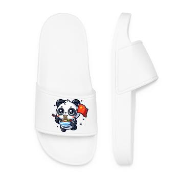 Nouilles aux nouilles d’ours panda Drapeau chinois Ramen Asia Bowl - Claquettes Femme - blanc - Devant