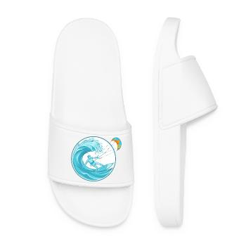 Kitesurfing Ocean Wave - Extreme Water Sports - Women’s Pool Sliders - white - Front