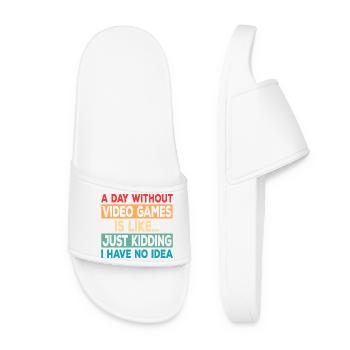 Game Day Absence Joke Tee - Women’s Pool Sliders - white - Front