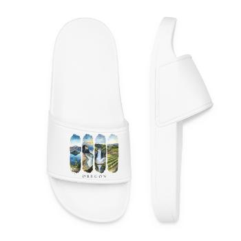 Oregon Travel – Pazifik & Cascades Natur Design - Frauen Badelatschen - Weiß - Vorne