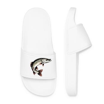 Predatory Pike - Women’s Pool Sliders - white - Front