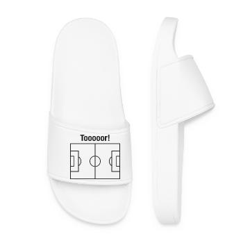 Le motif qui rend TOUS les fans de football heureux - Claquettes Femme - blanc - Devant