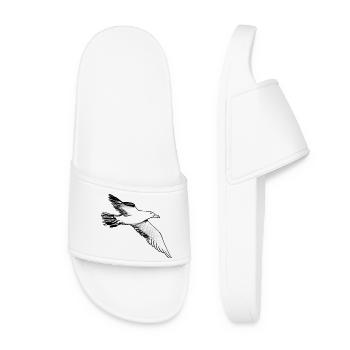 Fliegende Möwe – Illustration - Frauen Badelatschen - Weiß - Vorne