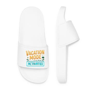 Vacation Mode Activated - Women’s Pool Sliders - white - Front