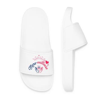 Mother Night Catcher Wonderful Mom Gift - Women’s Pool Sliders - white - Front
