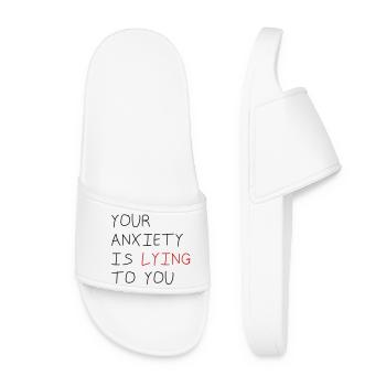 Ton anxiété te ment - Claquettes Femme - blanc - Devant
