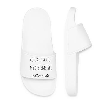actually all of my systems are nervous - Women’s Pool Sliders - white - Front
