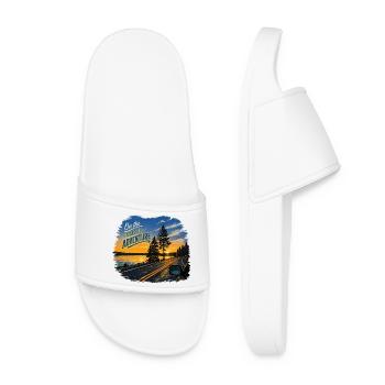 On the Road to Adventure - Women’s Pool Sliders - white - Front