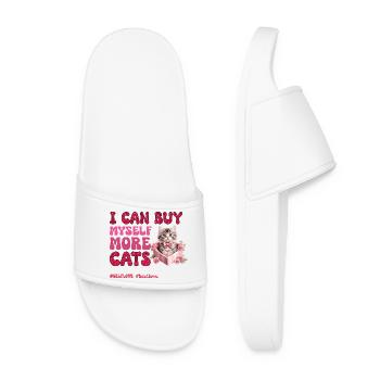 Valentine's Day Cat - Women’s Pool Sliders - white - Front