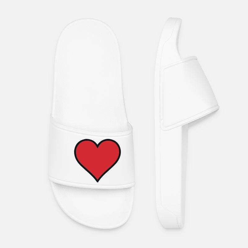Heart - Women’s Pool Sliders - white