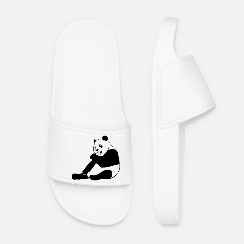 Panda - Pandas - Frauen Badelatschen - Weiß