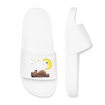 Doux ours - Claquettes Femme - blanc - Devant