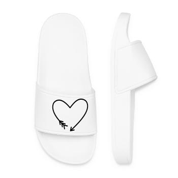 Herz Pfeil Symbole Liebe Kraft Geschenk - Frauen Badelatschen - Weiß - Vorne