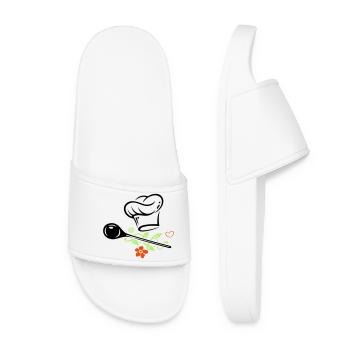 Cuillère en bois - Claquettes Femme - blanc - Devant
