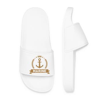 Seemann / Boot / Marine / Meer / Fischer - Frauen Badelatschen - Weiß - Vorne