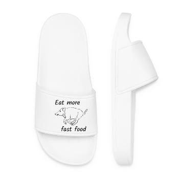 Mangez plus de fast-food - Claquettes Femme - blanc - Devant