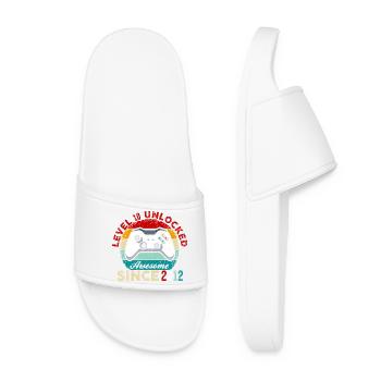 Level Unlocked Retro Controller Pride - Women’s Pool Sliders - white - Front
