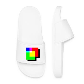 Mélange additif de couleur RVB Coin de couleur - Claquettes Femme - blanc - Devant