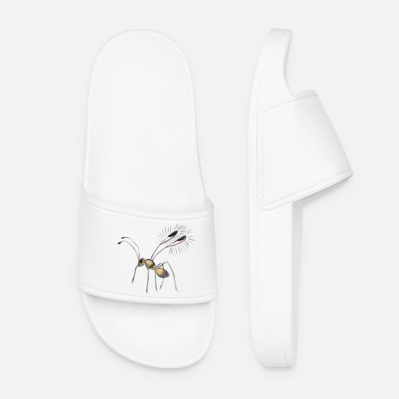 Tiny Fairyfly drawing - Women’s Pool Sliders - white