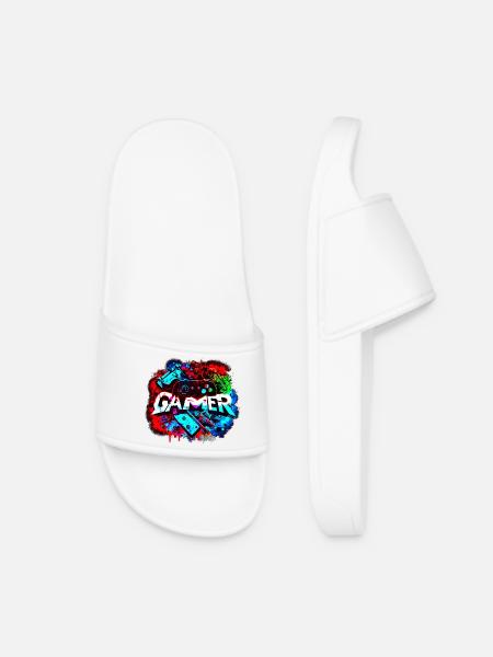 Gamer - gaming & video games - Women’s Pool Sliders - white
